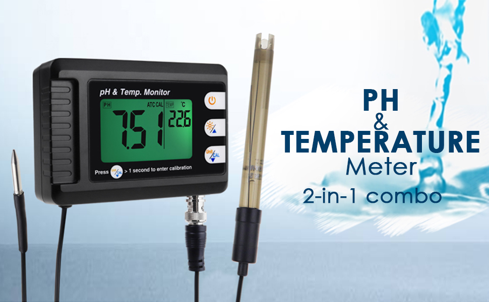 pH Temp Meter monitor