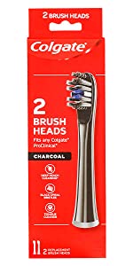 Colgate ProClinical Charcoal Replacement Brush Heads