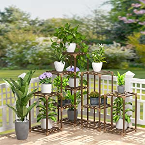 Wood Plant Stand 7 Tiered