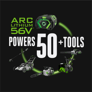 EGO, all batteries power all tools