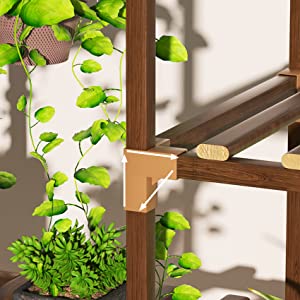 Wood Plant Stand 7 Tiered