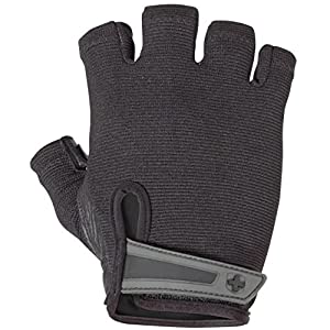 Harbinger Power Non-Wristwrap Weightlifting Gloves with StretchBack Mesh and Leather Palm (Pair)