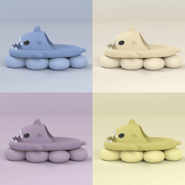 Shark Slippers, Cloud Shark Slides, Summer Ultra Light Quiet Home Bathroom Outdoor Unisex Slippers - Image 3