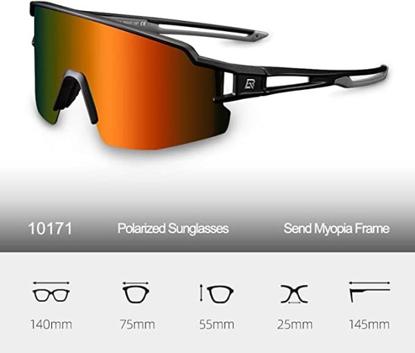 ROCKBROS Polarized Sunglasses for Men Women UV Protection Cycling Sunglasses Sport Glasses Bike Running Driving Fishing Golf Sunglasses - Image 6