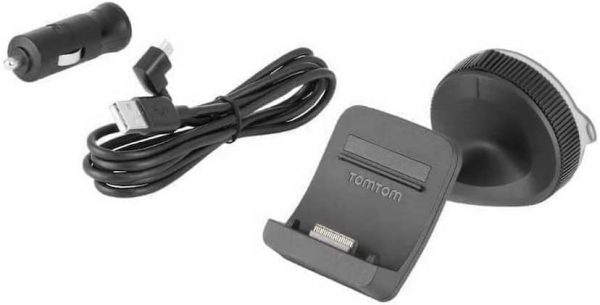 TomTom Sat Nav Windscreen Mount Click & Go Plus Car Charger and USB Cable for Older TomTom GO and Trucker Models (Check Compatibility List Below) - Image 2