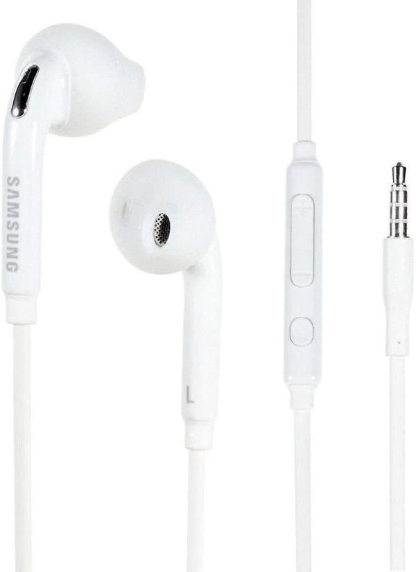 EO-EG920BW White Genuine Samsung Headset/Handsfree/Headphone/Earphone with Volume Control for Samsung Galaxy Phones (Non Retail Packaging - Bulk Packaging)