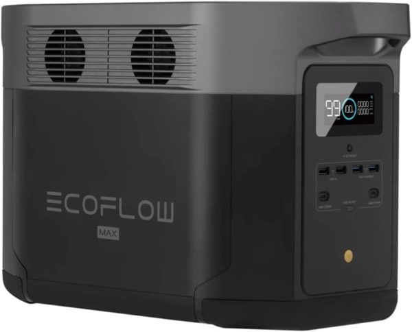 EcoFlow Delta Max Power Station with Max 2400W AC Output and 2KWh, Black