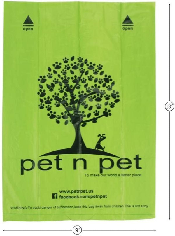 PET N PET Dog Poop Bags Earth-Friendly 180 Counts 10 Rolls Doggie Waste Bags Green Carrier Bags with Dispenser ?? - Image 4