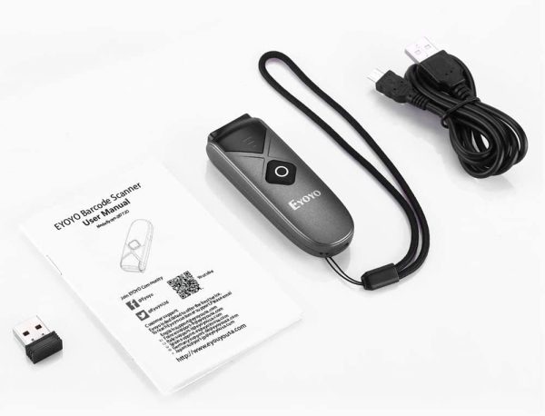 Portable 2D Wireless Bluetooth Barcode Scanner, Mini Barcode Reader with USB Wired/Bluetooth/ 2.4G Wireless Connection PDF417 Data Matrix Image Scanner for iPad, iPhone, Android, Tablet PC - Image 3