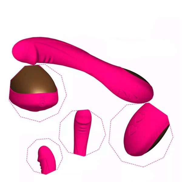 Crave Gspot Vibrator Realistic Dildo Vibrator Female Vibrator Usb Rechargeable Massage Stick Three-section Stick Silicone Vibrator Female Simulation Masturbator - Image 2