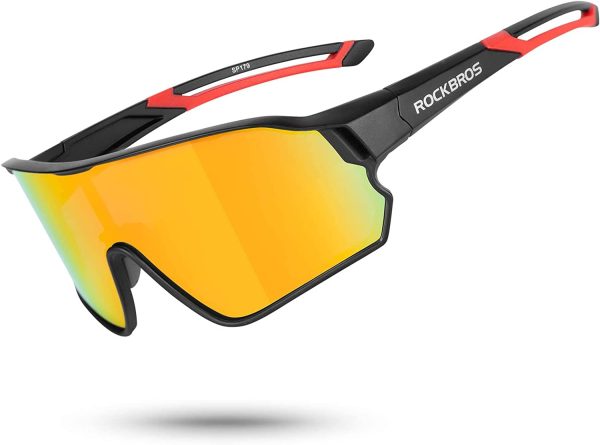 ROCKBROS Polarized Sports Sunglasses HD Glasses Neon Lens UV400 TR90 Frame Cycling Fishing Running Climbing for Women Man - Image 5