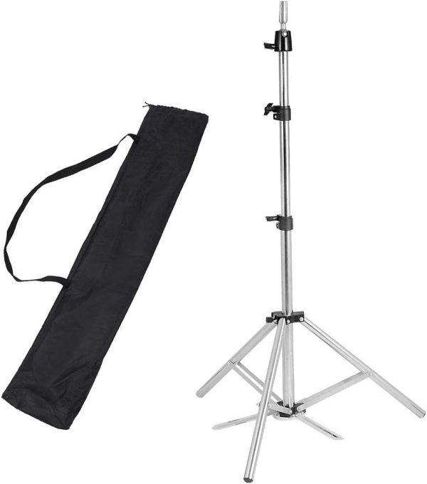 Yescom 63" Hair Training Mannequin Head Holder Tripod Stand Stainless Steel Adjustable - Image 2