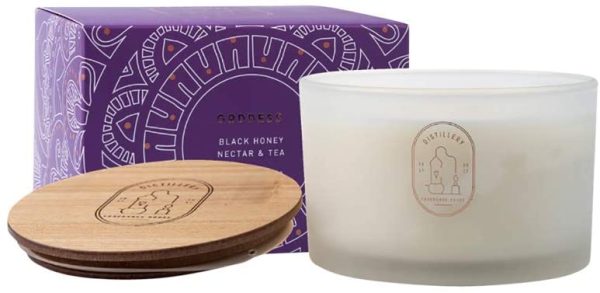 Distillery Goddess Black Honey Nectar Tea Soy Candle 450 g, 450 grams