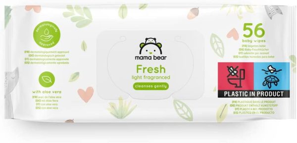 Mama Bear Fresh Lightly Fragranced Baby Wipes ?C Pack of 18 (Total 1008 wipes) - Image 2