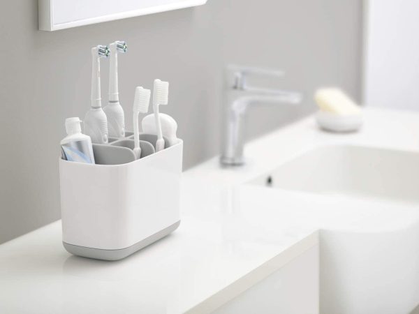 Joseph Joseph EasyStore Toothbrush Caddy Large - Grey/White - Image 4