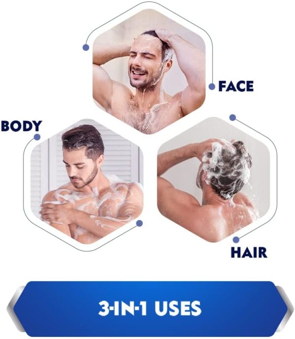 NIVEA MEN Active Clean Shower Gel & Body Wash with Active Charcoal 500ml - Image 3