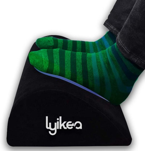 Lyikea Premium Foot Rest Under Desk For Home & Office - Non-Slip Memory Foam Footrest Ergonomic Cushion For Office Chair, Gaming Chair And Study Desk - Foot Stool For Back & Leg Pain Relief In Black - Image 7