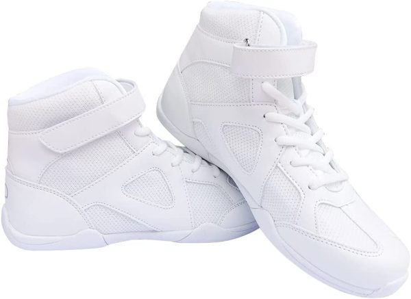 Danzcue Mid Top White Cheer Shoes - Image 6