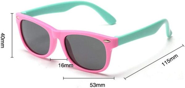 Boolavard TPEE Rubber Flexible Kids Polarized Sunglasses Age 3-10 - Image 4