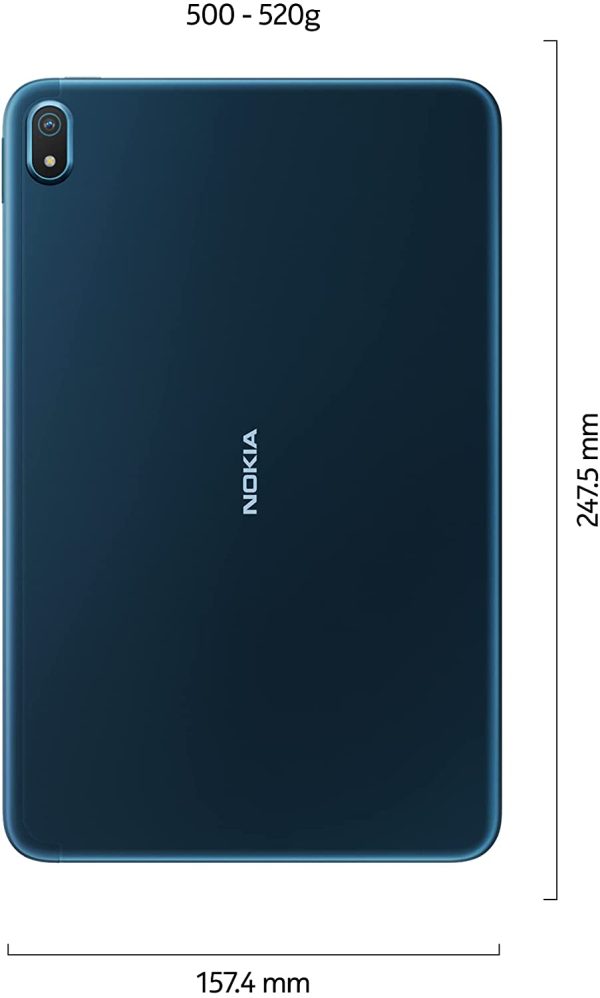 Nokia T20 (Official Australian Version) 3 Year Warranty |  11 WiFi Tablet with 10.36" Screen, 4GB RAM/64GB ROM, 8200mAh Battery, 8MP + 5MP Camera, OZO Playback, Dual Microphones | Ocean Blue - Image 2