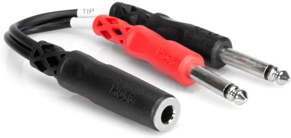 Hosa Stereo Breakout Cable with 1/4 Inch TRSF to Dual 1/4 Inch TS Connector - Image 2