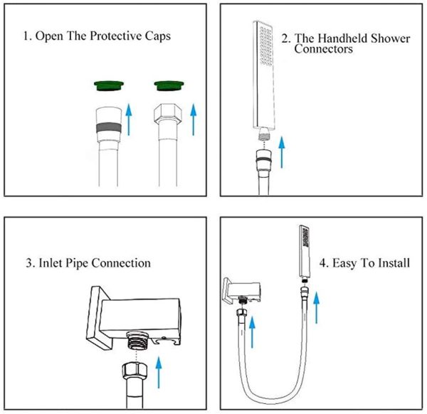 Shower Hose Shower Head Hose Extra Long Shower Hose Stainless Steel Replacement Shower Hose with Brass Fittings V7052A - Image 4