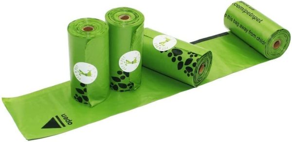 PET N PET Dog Poop Bags Earth-Friendly 180 Counts 10 Rolls Doggie Waste Bags Green Carrier Bags with Dispenser ??