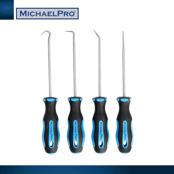 MichaelPro MP002006 4-Piece Precision Mini Pick & Hook Set ?C Assortment of Straight, Angled, Degree Pick and Hook Tools Suitable for Mechanics, Automotive and Daily - Image 2