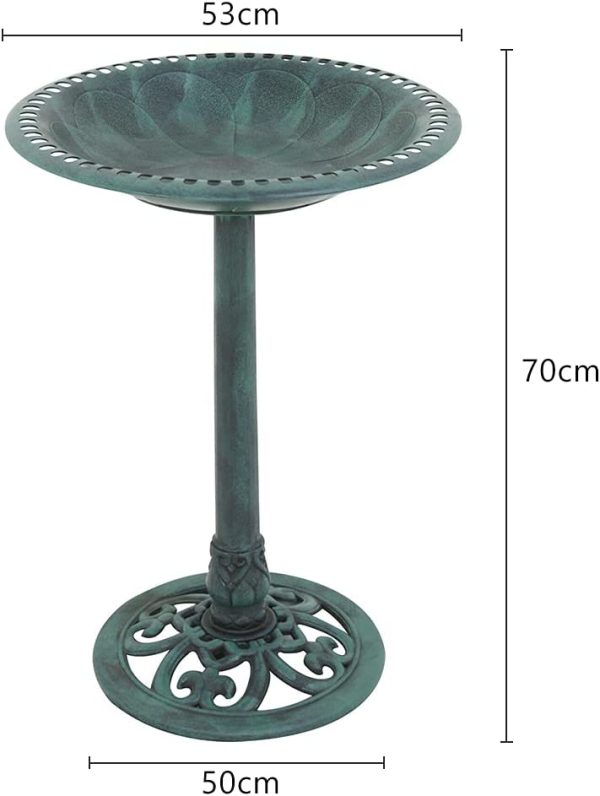 Green Planet Pedestal-Styled Garden Birdbath Pedestal Outdoor Yard D??cor Art Decorative - Image 6