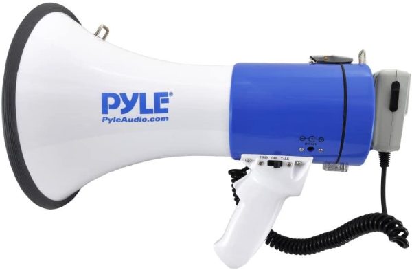 Pyle Megaphone Speaker | Bullhorn PA Speaker System | Wired Microphone | Siren Alarm Mode Adjustable Volume Control (PMP50) - Image 5