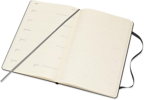 Moleskine 2022 Weekly Notebook Hard Cover Diary, Large, Black - Image 2