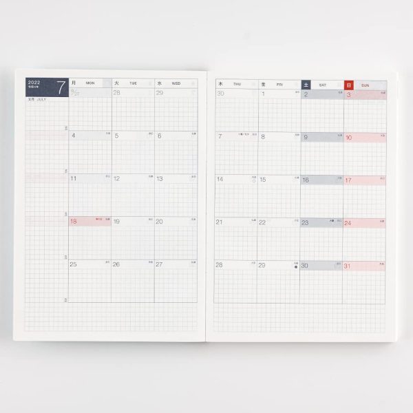 Hobonichi Techo Day-Free Book [Japanese/A5/January 2022 Start/Monday Start/Graph Paper Notebook] - Image 7