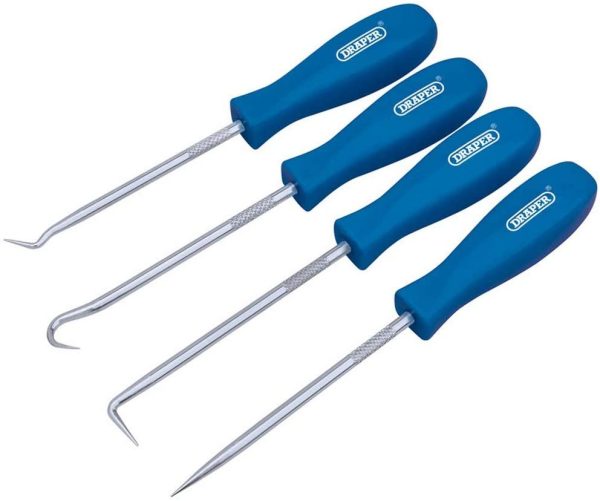 Draper 51763 Mini Hook and Pick 4 Piece Set, Blue - Image 3