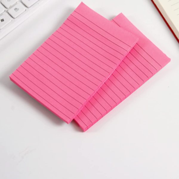 Post-it Super Sticky Notes,Post-it Lined Notes Assorted Bright Colours Lined 101 x 152mm (Pack of 6) - Image 8