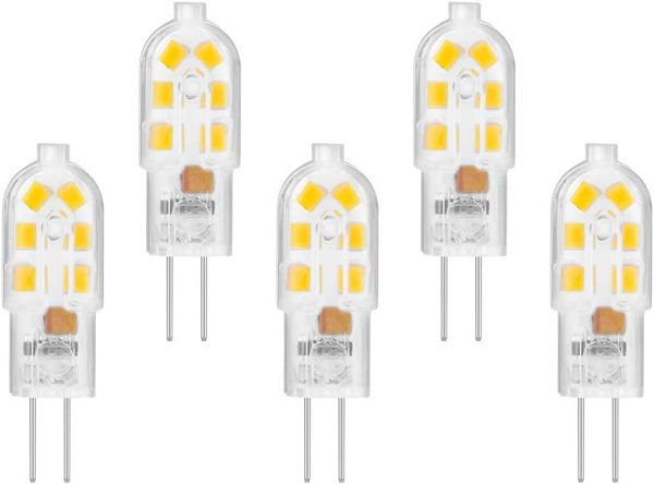 G4 LED Bulb - AC/DC 12V JC G4 Bi Pin Bulb, Type G4 Halogen 10W-20W T3 Halogen Track 64440 Bulb Not Dimmable Replacement 5-Pack (Daylight White 6000K) P-VIP 100-120/1.0 E23h - Image 7