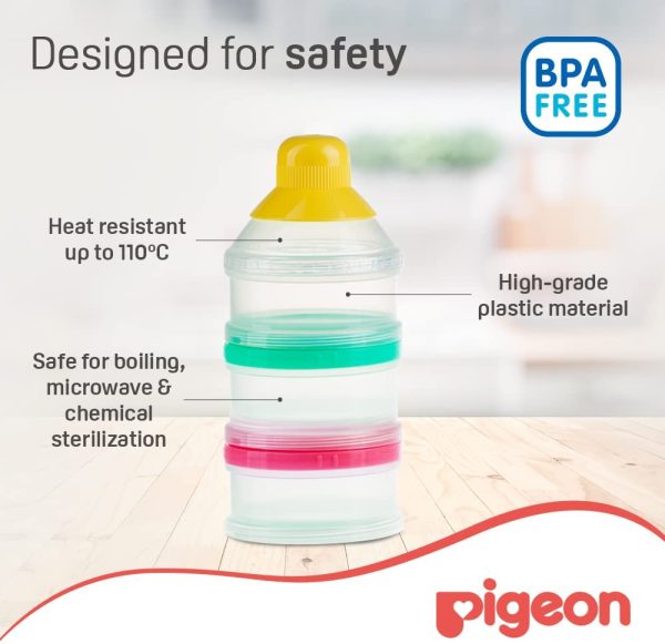 Pigeon Portable Powder Milk Container with 3 Compartments - Image 7