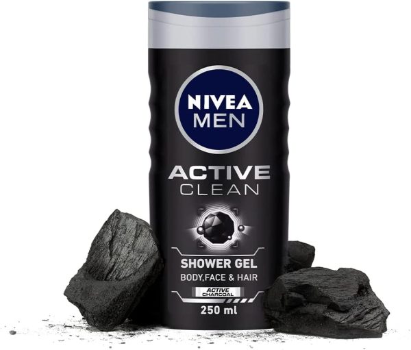 NIVEA MEN Active Clean Shower Gel & Body Wash with Active Charcoal 500ml - Image 5