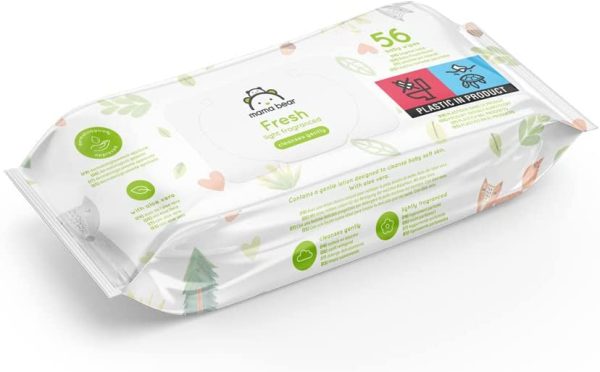 Mama Bear Fresh Lightly Fragranced Baby Wipes ?C Pack of 18 (Total 1008 wipes) - Image 5