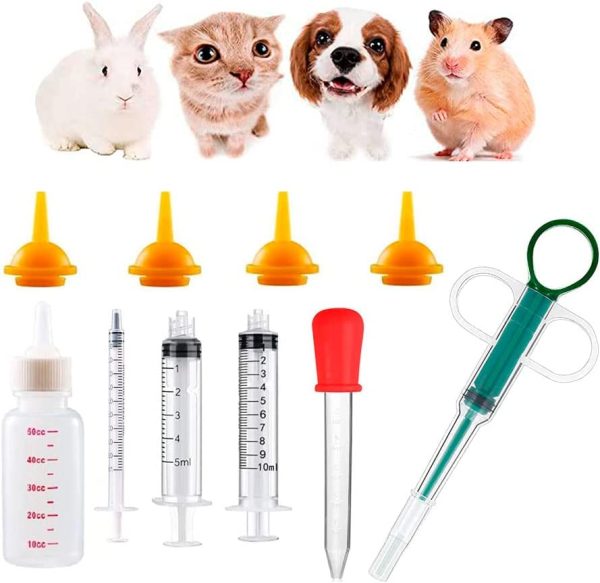 Newborn Pet bottle, Pet Feeding bottle that can replace the Original Pacifier, pet pill tablet feeder, suitable for newborn puppies, kittens, rabbits, squirrels and other small animals, suitable for newborn smaller mammals - Image 7