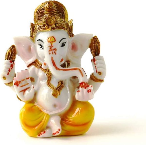 Indian Ganesh Idol Car Dashboard - Hindu Ganesha Statue Elephant God India Ganpati Lord Murti Mandir Diwali Gifts Yoga Zen Meditation Room Altar Shrine Kit Temple Puja Pooja Items Decor - Image 6