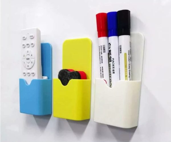 Glittercloud magnetic pen holder refrigerator beautiful bright marker holder for easy list making (White) - Image 7