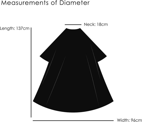 TRIXES Black Full Length Cape Unisex Professional Barbers Hairdressers Gown for Hair Styling, Cuts and Colours - Image 7