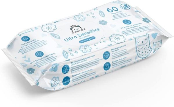 Mama Bear Ultra Sensitive Baby Wipes?C Pack of 18 (Total 1008 wipes) - Image 2