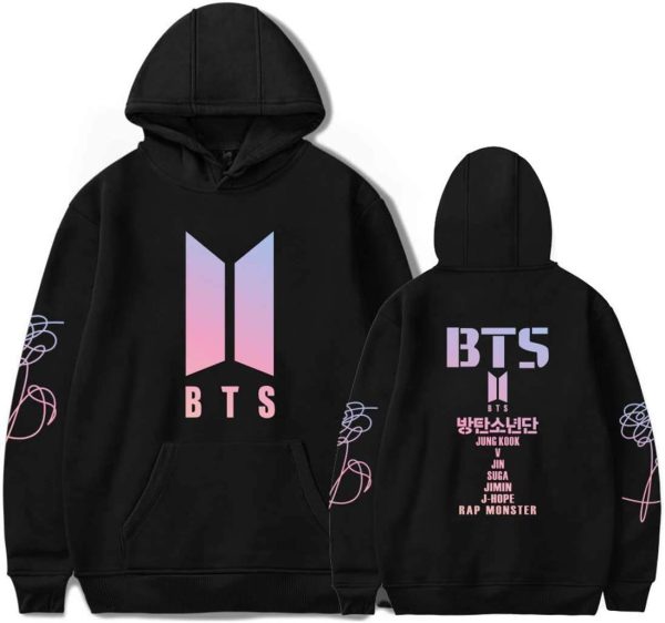 Flyself Unisex BTS Hoodies Long Sleeve Tops Sweatshirt Sweaters Loose T Shirt Blouses Tunic Tops Sport Baseball