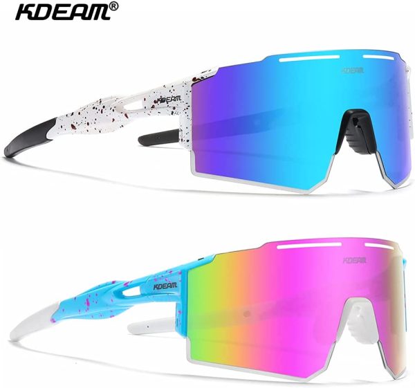 Polarized Cycling Sunglasses Double Wide Polarized Mirrored for Running Golf Fishing Hiking Baseball Running Glasses for Cycling Men Women - Image 7