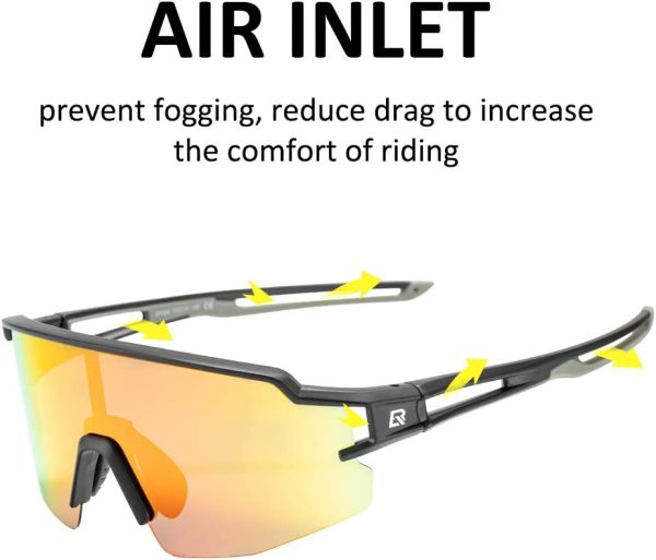 ROCKBROS Polarized Sunglasses for Men Women UV Protection Cycling Sunglasses Sport Glasses Bike Running Driving Fishing Golf Sunglasses - Image 5