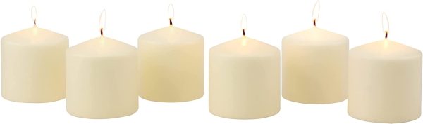 Stonebriar 18 Hour Long Burning Unscented Pillar Candles, 3x3, Ivory - Image 5