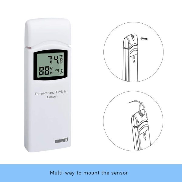 Ecowitt WH31 Wireless Thermometer Hygrometer Multi-Channel Temperature and Humidity Sensor (1 Sensor) - Accessory Only, Can Not Be Used Alone - Image 6