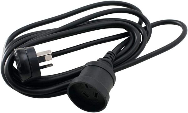 HPM R2703EB Entertainment Extension Lead Extension Lead - Household Duty 10A 2400W Entertainment 3m Lead Black 3 core 1.0mm2, Black - Image 2