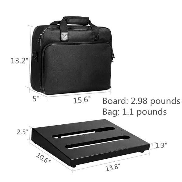 SOYAN M-14 Guitar Pedal Board 13.8?? x 10.6?? with Carrying Bag, Self Adhesive Hook & Loop Tapes Included - Image 6